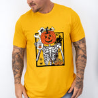 Pumpkin Head Skeleton - Halloween Unisex Crewneck T-Shirt Sweatshirt Hoodie