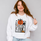Pumpkin Head Skeleton - Halloween Unisex Crewneck T-Shirt Sweatshirt Hoodie