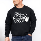 Hey Boo Design - Halloween Unisex Crewneck T-Shirt Sweatshirt Hoodie