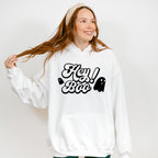 Hey Boo Design - Halloween Unisex Crewneck T-Shirt Sweatshirt Hoodie