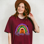 Halloween Vibes Pumpkin Rainbow - Halloween Unisex Crewneck T-Shirt Sweatshirt Hoodie