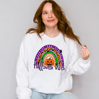 Halloween Vibes Pumpkin Rainbow - Halloween Unisex Crewneck T-Shirt Sweatshirt Hoodie