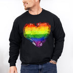 LGBTQ+ Heart - LGBTQ+ Unisex Crewneck T-Shirt Sweatshirt Hoodie