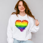 LGBTQ+ Heart - LGBTQ+ Unisex Crewneck T-Shirt Sweatshirt Hoodie