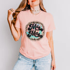 Mama Leopard Print Circular Design - Mom Unisex Crewneck T-Shirt Sweatshirt Hoodie