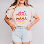 Loved Mama Colorful Design - Mom Unisex Crewneck T-Shirt Sweatshirt Hoodie