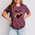 Love Black And Red Heart - Valentine's Day Unisex Crewneck T-Shirt Sweatshirt Hoodie