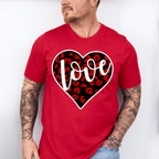 Love Black And Red Heart - Valentine's Day Unisex Crewneck T-Shirt Sweatshirt Hoodie