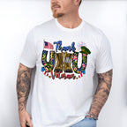 Thank You Veteran Fireworks Design - Military Unisex Crewneck T-Shirt Sweatshirt Hoodie