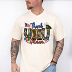 Thank You Veteran Fireworks Design - Military Unisex Crewneck T-Shirt Sweatshirt Hoodie