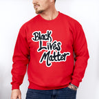 Black Lives Matter Calligraphy Design - BLM Unisex Crewneck T-Shirt Sweatshirt Hoodie