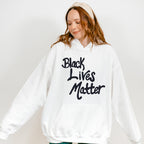 Black Lives Matter Calligraphy Design - BLM Unisex Crewneck T-Shirt Sweatshirt Hoodie