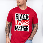 Black Lives Matter Red And Black Design - BLM Unisex Crewneck T-Shirt Sweatshirt Hoodie