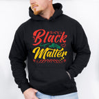 Black Lives Matter Red Green Yellow Design - BLM Unisex Crewneck T-Shirt Sweatshirt Hoodie