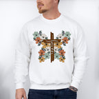 Faith Flowers Design - Christianity Unisex Crewneck T-Shirt Sweatshirt Hoodie