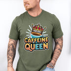 Caffeine Queen Blue Design - Coffee Unisex Crewneck T-Shirt Sweatshirt Hoodie
