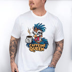 Caffeine Queen Bird Design - Coffee Unisex Crewneck T-Shirt Sweatshirt Hoodie