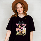 Fueled By Coffee And Anxiety - Coffee Unisex Crewneck T-Shirt Sweatshirt Hoodie