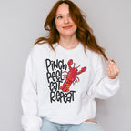 Pinch Peel Eat Repeat - Crawfish Unisex Crewneck T-Shirt Sweatshirt Hoodie