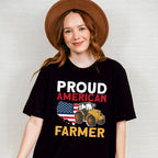 Proud American Farmer Tractor Design - Farmer Unisex Crewneck T-Shirt Sweatshirt Hoodie