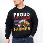 Proud American Farmer Tractor Design - Farmer Unisex Crewneck T-Shirt Sweatshirt Hoodie