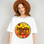 Firefighter Mom Circular Design - Firefighter Unisex Crewneck T-Shirt Sweatshirt Hoodie