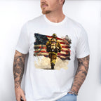 Firefighter USA Flag Cool Design - Firefighter Unisex Crewneck T-Shirt Sweatshirt Hoodie