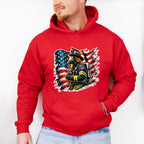 USA Flag Firefighter - Firefighter Unisex Crewneck T-Shirt Sweatshirt Hoodie