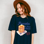 Pancakes And Panic Attacks - Funny Unisex Crewneck T-Shirt Sweatshirt Hoodie