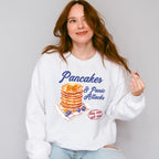Pancakes And Panic Attacks - Funny Unisex Crewneck T-Shirt Sweatshirt Hoodie
