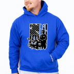 Police USA Flag Bike Design - Police Unisex Crewneck T-Shirt Sweatshirt Hoodie