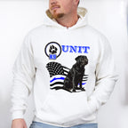 K9 Unit USA Flag Design - Police Unisex Crewneck T-Shirt Sweatshirt Hoodie