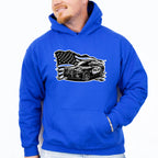 USA Flag Police Car - Police Unisex Crewneck T-Shirt Sweatshirt Hoodie