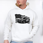 USA Flag Police Car - Police Unisex Crewneck T-Shirt Sweatshirt Hoodie