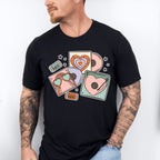 Heart Vinyls Design - Valentine's Day Unisex Crewneck T-Shirt Sweatshirt Hoodie
