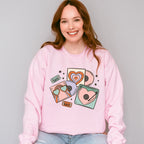 Heart Vinyls Design - Valentine's Day Unisex Crewneck T-Shirt Sweatshirt Hoodie