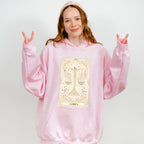 Libra Tarot Card - Zodiacs & Horoscopes Unisex Crewneck T-Shirt Sweatshirt Hoodie