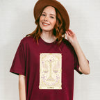 Libra Tarot Card - Zodiacs & Horoscopes Unisex Crewneck T-Shirt Sweatshirt Hoodie