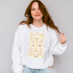 Libra Tarot Card - Zodiacs & Horoscopes Unisex Crewneck T-Shirt Sweatshirt Hoodie