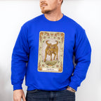 Taurus Tarot Card - Zodiacs & Horoscopes Unisex Crewneck T-Shirt Sweatshirt Hoodie