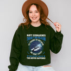 There's No Reason To Thank Us Because We Don't Exist - Military Unisex Crewneck T-Shirt Sweatshirt Hoodie