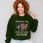 Memorial Day We Will Never Forget - Military Unisex Crewneck T-Shirt Sweatshirt Hoodie