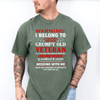 I Belong To A Freaking Awesome Grumpy Old Veteran - Military Unisex Crewneck T-Shirt Sweatshirt Hoodie