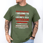 I Belong To A Freaking Awesome Grumpy Old Veteran - Military Unisex Crewneck T-Shirt Sweatshirt Hoodie