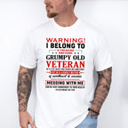I Belong To A Freaking Awesome Grumpy Old Veteran - Military Unisex Crewneck T-Shirt Sweatshirt Hoodie