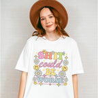 Shit Could Be Worse Flowers And Smileys - Mental Health Unisex Crewneck T-Shirt Sweatshirt Hoodie