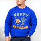 Happy Hanukkah Candlestick - Hanukkah Unisex Crewneck T-Shirt Sweatshirt Hoodie
