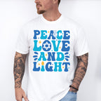 Peace Love And Light - Hanukkah Unisex Crewneck T-Shirt Sweatshirt Hoodie
