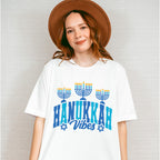 Hanukkah Vibes Candlestick - Hanukkah Unisex Crewneck T-Shirt Sweatshirt Hoodie