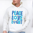 Peace Love Light Candlestick - Hanukkah Unisex Crewneck T-Shirt Sweatshirt Hoodie